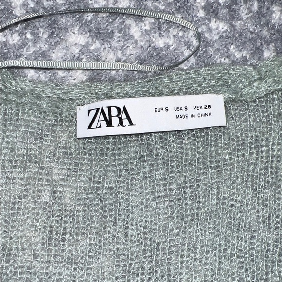 Zara Women's Mint Green Open-Front Cardigan Small - Picture 3 of 5
